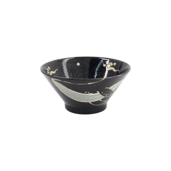 Rice Bowl Kawaii Black Whale, Porcelain, Ø 18.5 × 9 cm, 1.25 l, Item No. 33947