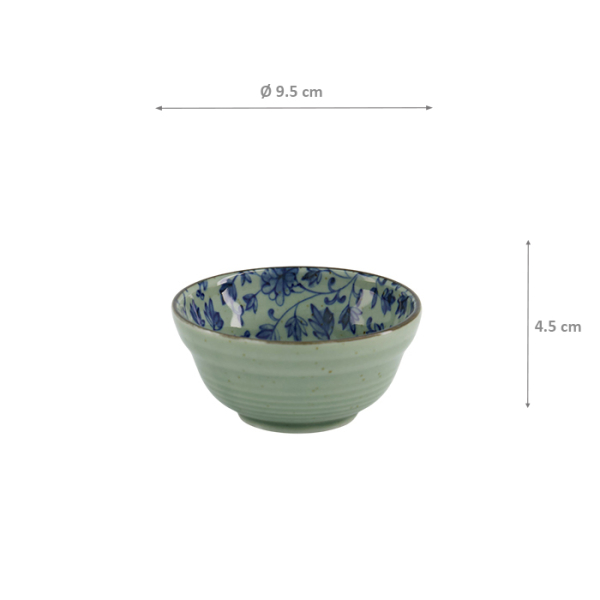 TDS, Mashiko Bowl, Kyokarakusa, Ø 9.5 x 4.5 cm - Item No. 34021