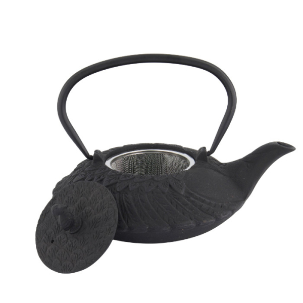 TDS, WY Cast Iron Teapot, Crane XH, Black, 0.8 L, Item No. 34142