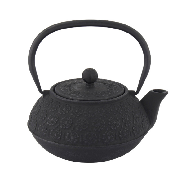 TDS, WY Cast Iron Teapot, Sakura YH, Black, 0.9 L, Item No. 34147