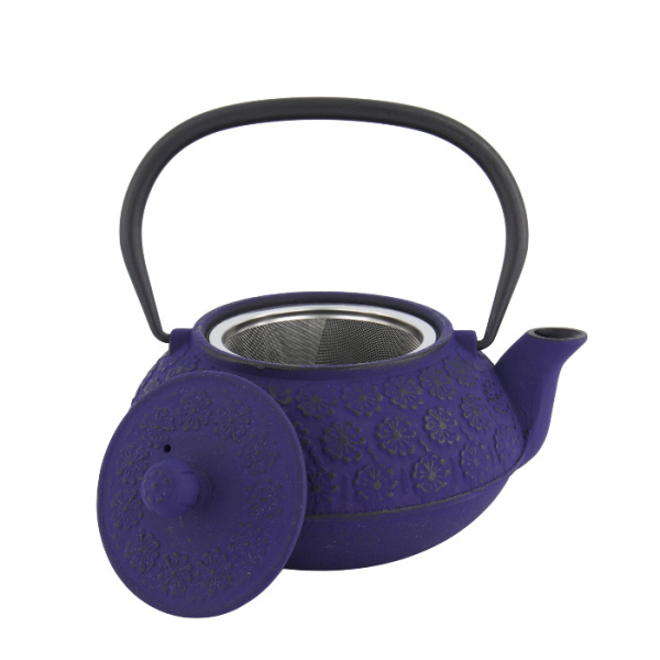 TDS, WY Cast Iron Teapot, Sakura YH, Blue, 0.9 L, Item No. 34148