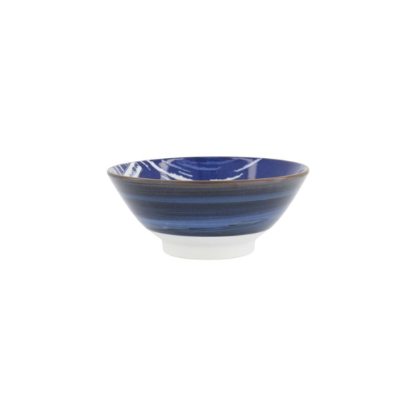Ramen Bowl Hokusai Fuji White/Blue, Porcelain, Ø 17 × 8 cm, Item No. 34160