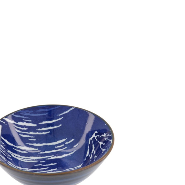 Ramen Bowl Hokusai Fuji White/Blue, Porcelain, Ø 17 × 8 cm, Item No. 34160
