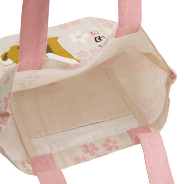 TDS, Kawaii Tote Bag, Pink Shiba, 39 x 38 cm, Item No. 34164