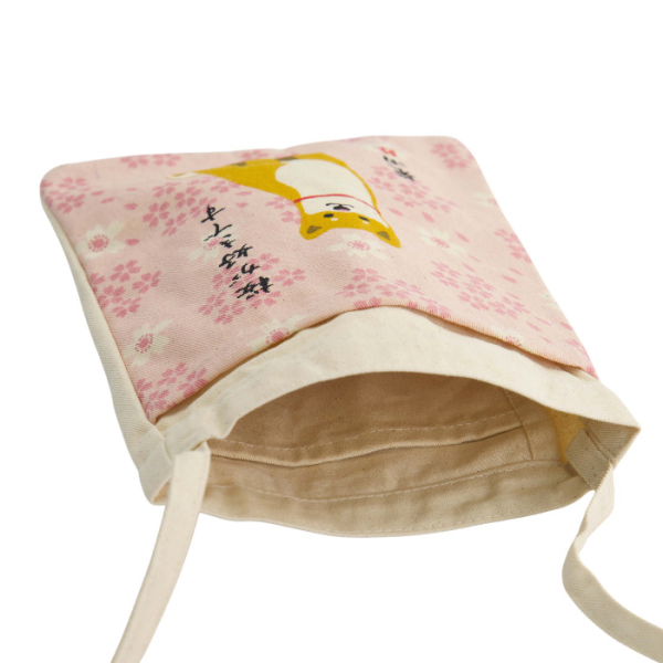 TDS, Kawaii Crossbody Bag, Sakura Shiba, 24 x 17.5 cm, Item No. 34172