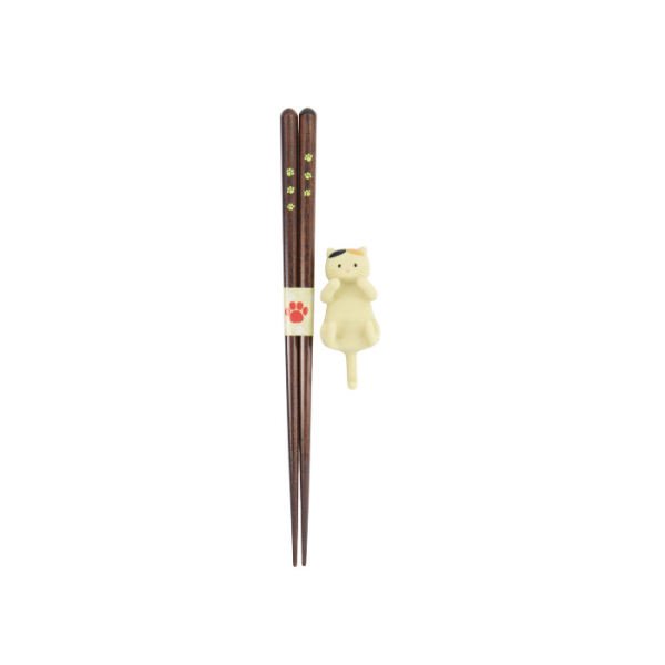 TDS, Essstäbchen inklusive Ablage, Geschenkset, Cat, Braun - Art Nr. 34176