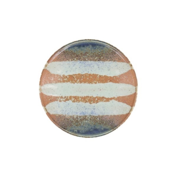 Plate Suisho Aka-cha Brown, Porcelain, Ø 19.5 × 3 cm, Item No. 34249