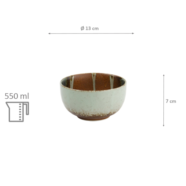 TDS, Suisho Bowl, Aka-cha, Ø 13 x 7 cm 550 ml, Brown, Item No. 34252