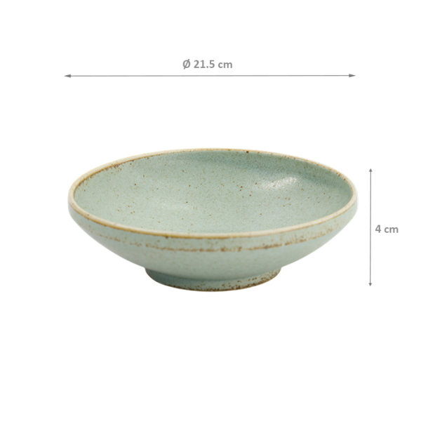 TDS, Plate, Minto Green, Ø 21.5x4cm, Item No. 34294