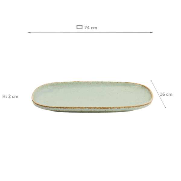 TDS, Ovaler Teller, Minto Green, 24x16x2cm, Art Nr. 34295