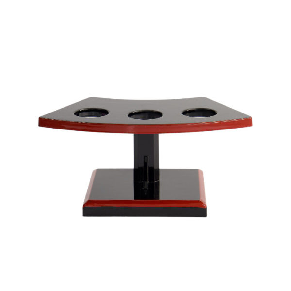 Sushi-Rollenständer ABS Lacquerware Schwarz/Rot, 3 Stück, Art.-Nr. 4049