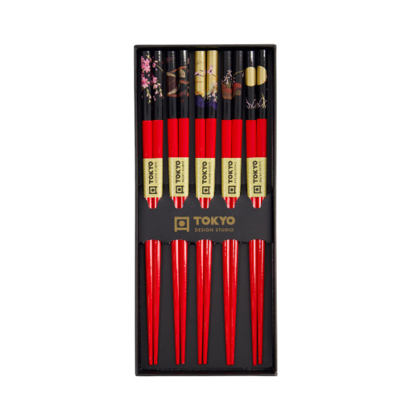 TDS, 5 Paar Essstäbchen, Kitchenware, 22,5 cm, Art.-Nr. 4079