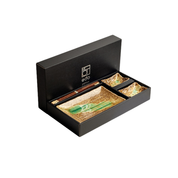 Edo Japan, Sushi Set With Giftbox, Brown/Green, 22x12.5x2 cm, Item No. 6044171