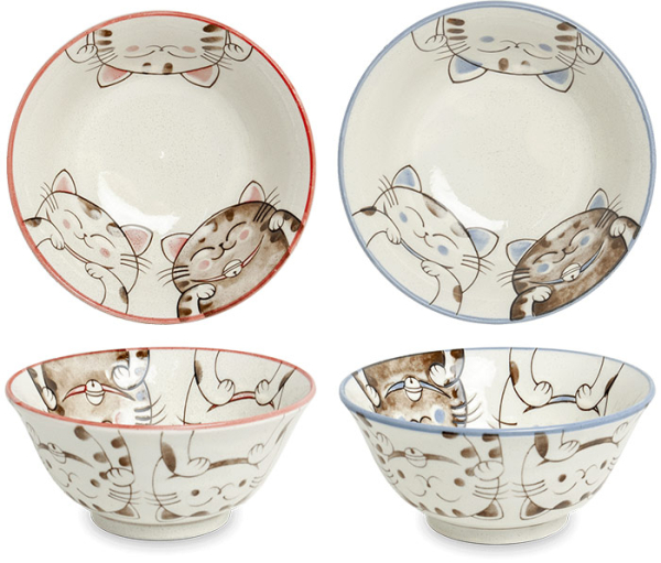 Bowls Three cats Ø 15 cm | H7 cm EDO Japan at g-HoReCa (picture 1 of 5)