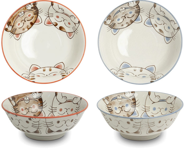 Bowls Three cats Ø 19,5 cm | H7 cm EDO Japan at g-HoReCa 