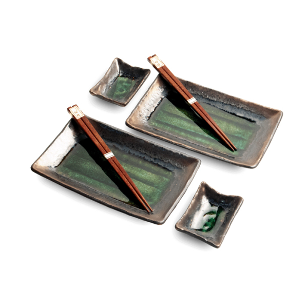 EDO Japan, Sushi Set, Green, 6-tlg., 22x12,5x2 cm, Art.-Nr. 6044179