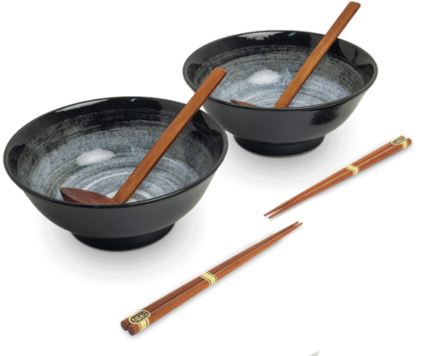 Schalen Set Kuro Ø 22 cm | H9 cm Edo Japan bei g-HoReCa