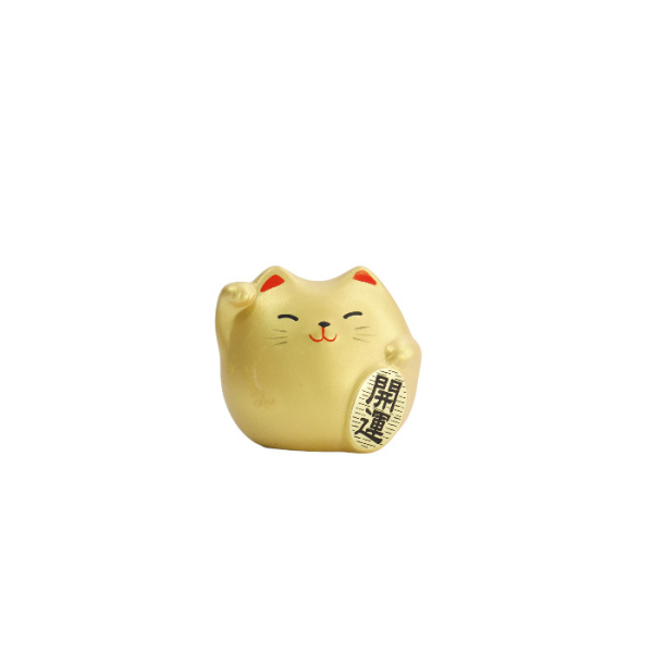 TDS, Glückskatze / Lucky Cat, Dekoration, Gold, 5.5 cm - Art Nr. 6125