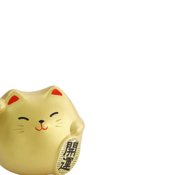 TDS, Glückskatze / Lucky Cat, Dekoration, Gold, 5.5 cm - Art Nr. 6125