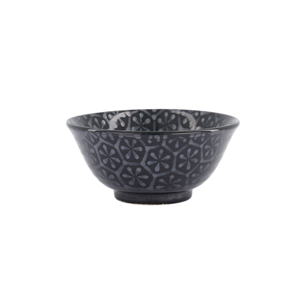 TDS, Tayo-Schale, Kuromonyo Hana Kikko, Schwarz, Ø 15x7cm 550ml, Art.-Nr. 617942