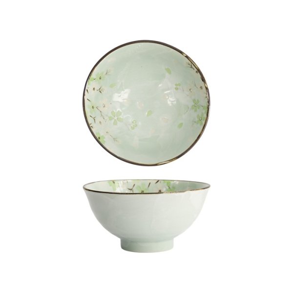 Tokyo Design Studio Reisschale Green Cosmos, Steinzeug, Ø 16 × 8 cm, 600 ml