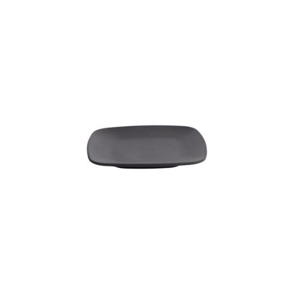 Quadratischer Teller Zen Schwarz, Melamin, 14,3 × 14,3 × 1,7 cm, Art.-Nr. 8019