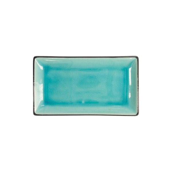 Sushi Plate Glassy Turquoise, 21.5 × 12.7 cm, Item No. 8167