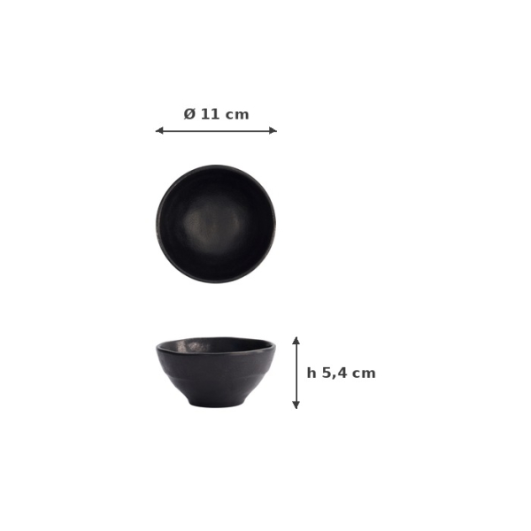 Bowl Black, Melamine, Ø 11 cm, 250 ml, Item No. 8551