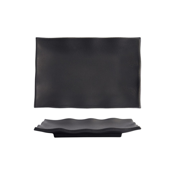 Tokyo Design Studio Serving Platter Zen Black, Melamine, 22.5 × 15 × 2.3 cm