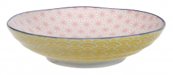 TDS, Pasta Teller, Starwave, Pink/Gelb, Ø 21 cm, Art.Nr.: 14368