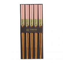 TDS, 5 Paar Essstäbchen, Bamboo Rosa, Art.-Nr. 14456