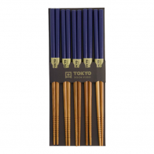TDS, Chopstick Set, Bamboo Blue, 5 pair, Item No. 14462