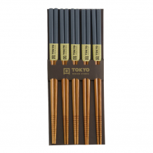 TDS, Chopstick Set, Bamboo Grey, 5 pair, Item No. 14463