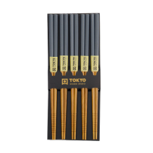 TDS, Chopstick Set, Bamboo Grey, 5 pair, Item No. 14463