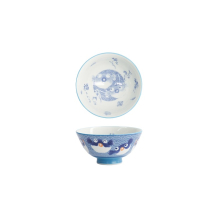 Tokyo Design Studio Bowl Kawaii Fish Blue, Porcelain, Ø 11.2 × 6 cm, 300 ml