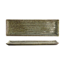 Tokyo Design Studio Serving Plate Mino Craft Green, Porcelain, 33.2 × 10.5 cm