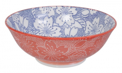 TDS, Tayo-Schale, Mixed Bowls Sakura, Blau/Rot, Ø 19,7 x 7 cm 1000ml - Art Nr. 15467