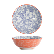 TDS, Tayo Bowl, Mixed Bowls Sakura, Blue/Red, Ø 19.7 x 7 cm, 1000ml - Item No. 15467