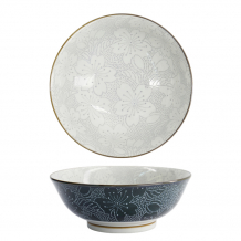TDS, Tayo-Schale, Mixed Bowls Sakura, Grau/Schwarz, Ø 19,7 x 7 cm 1000ml - Art Nr. 15468