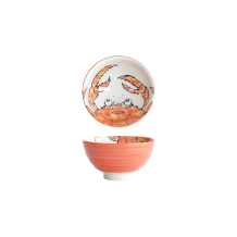 Tokyo Design Studio Bowl Seafood Crab Red, Porcelain, Ø 11.2 × 6.2 cm, 300 ml