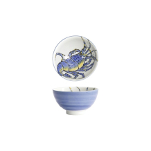 Tokyo Design Studio Bowl Seafood Lobster Blue, Porcelain, Ø 11.2 × 6.2 cm, 300 ml