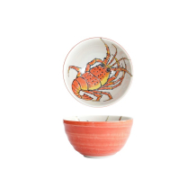 Tokyo Design Studio Bowl Seafood Lobster Red, Porcelain, Ø 13.2 × 7.3 cm, 500 ml