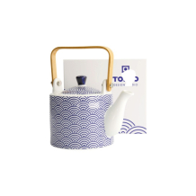 Tokyo Design Studio Teekanne Nippon Blue Waves Blau/Weiß, Porzellan, Ø 12 × 18,5 cm, 800 ml
