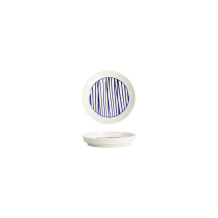 Tokyo Design Studio Tea Saucer Nippon Blue Lines, Porcelain, Ø 9.5 × 1.5 cm