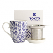 TDS, Mug, Nippon Blue, Giftset, Incl. Strainer and Coaster, Ø8.5x10.2cm, 380 ml, Item No.: 15651