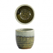 TDS, Sake-Cup, 4.5 x 4.5 cm, 50 ml, White/Green - Item No. 15848