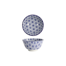 Tokyo Design Studio Rice Bowl Nippon Blue Stars Blue/White, Porcelain, Ø 12 × 6.4 cm, 300 ml