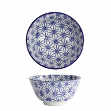 TDS, Rice Bowl, Nippon Blue, Stars, Ø 12 x 6.4 cm 300 ml - Item No. 16005