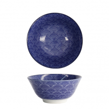 TDS, Tayo Bowl, Nippon Blue, Dots, Ø 15.2 x 6.7 cm 500 ml - Item No. 16007