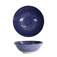 TDS, Soba Bowl, Nippon Blue, Dots, Ø 21 x 7.8 cm 1000 ml - Item No. 16013